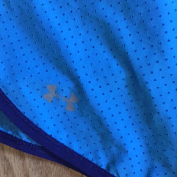 2 pair athletic shorts, both size medium, 1 blue, 1 black & white - Picture 4 of 12